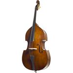 Stentor SR1438 Double Bass 3/4, vollmassiver Kontrabass mit Fichtendecke und Ahornboden, inkl. gepolsterte Tasche und Holz-Bogen