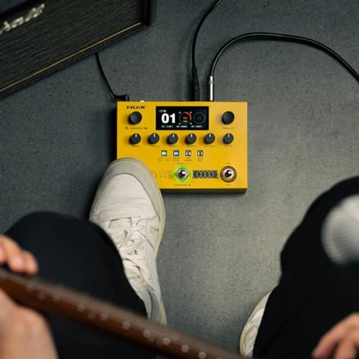 Nux Dual Loop Stereo, Looper Pedal mit 90 Minuten Stereo-Aufnahmezeit, Drum Machine und MIDI In/Out – Bild 7