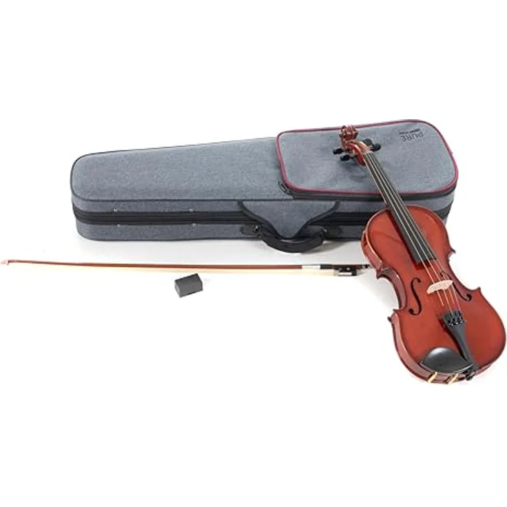 Gewa Pure Violinset EW 4/4, Violine mit massiver Fichtendecke, ebenholz Griffbrett, dunkelrotbraunem Lack und leichten Etui – Bild 2