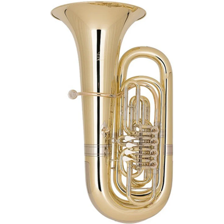 Miraphone 495 Hagen M Bb-Tuba, 4/4 mit 4 Zylinderventilen, Klarlack lackierter Messingkorpus, Ø Schallstück 450 mm, inkl. TU29 Mundstück