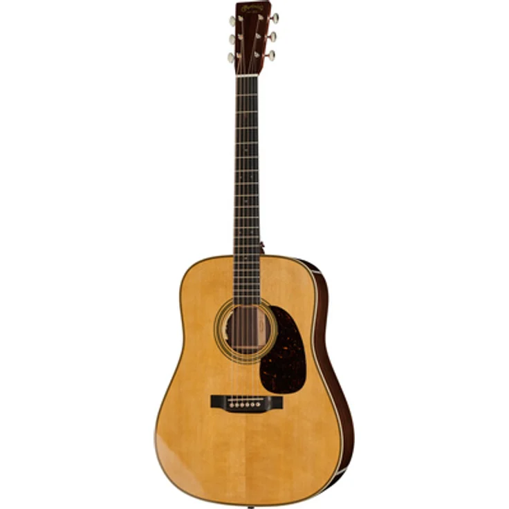 Martin Guitar HD-28ELRB, Dreadnought Westerngitarre mit massiver Fichtendecke und Palisander-Boden, Natural Finish, inkl. LR Baggs Anthem Tonabnehmer und Koffer