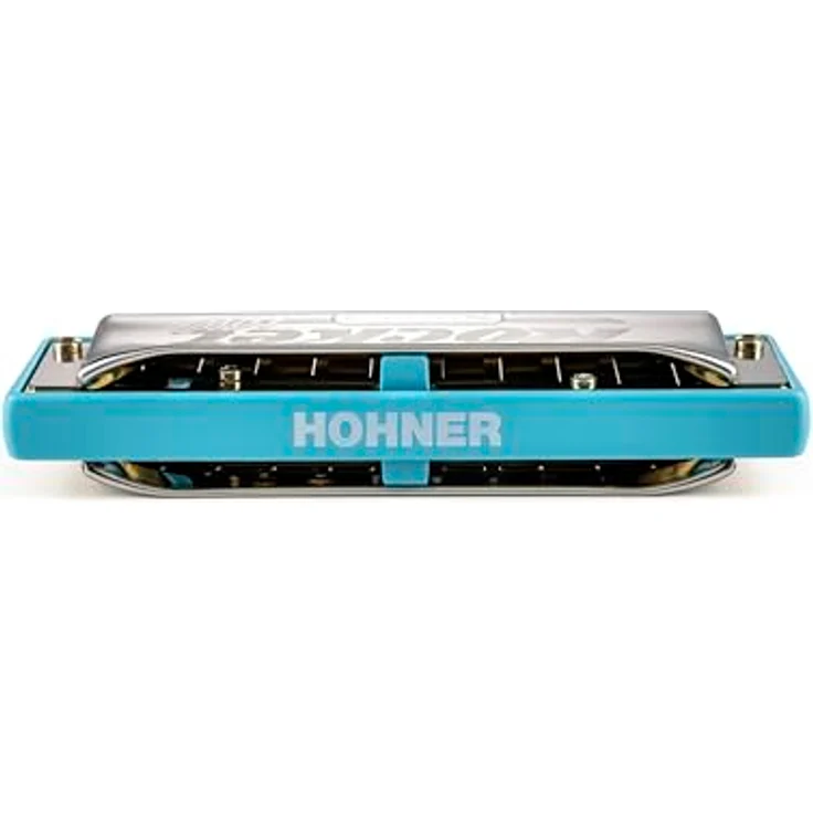 Hohner Rocket Low Harp LD, Mundharmonika in Low D-Dur mit 20 Stimmzungen, ABS-Kunststoff (blau), Edelstahl-Deckel, mit Etui, Made in Germany – Bild 3