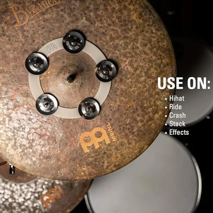 Meinl CRING Ching Ring, 6" Tambourine mit 5 Paar Edelstahl-Schellen, passend für Hi-Hat und Becken, aus Stahl – Bild 5