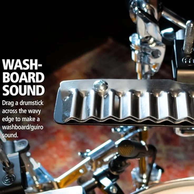 Meinl Turbo Crasher, Percussion Instrument aus Stahl mit schneidendem Sound, Farbe: Silber/Schwarz – Bild 4