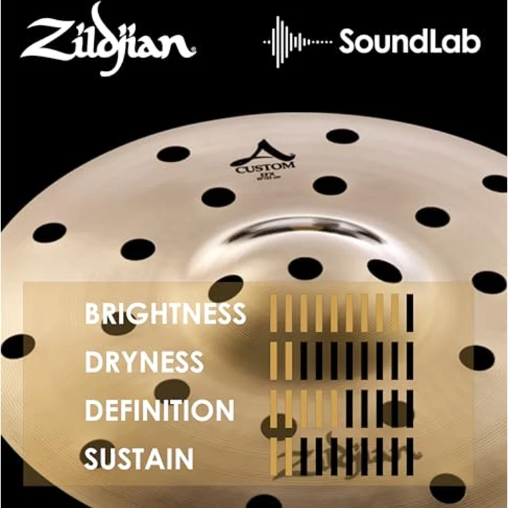 Zildjian 10" A-Custom EFX Splash, Brillant Becken mit schneller Ansprache und kurzem Sustain für trashy Akzente – Bild 5