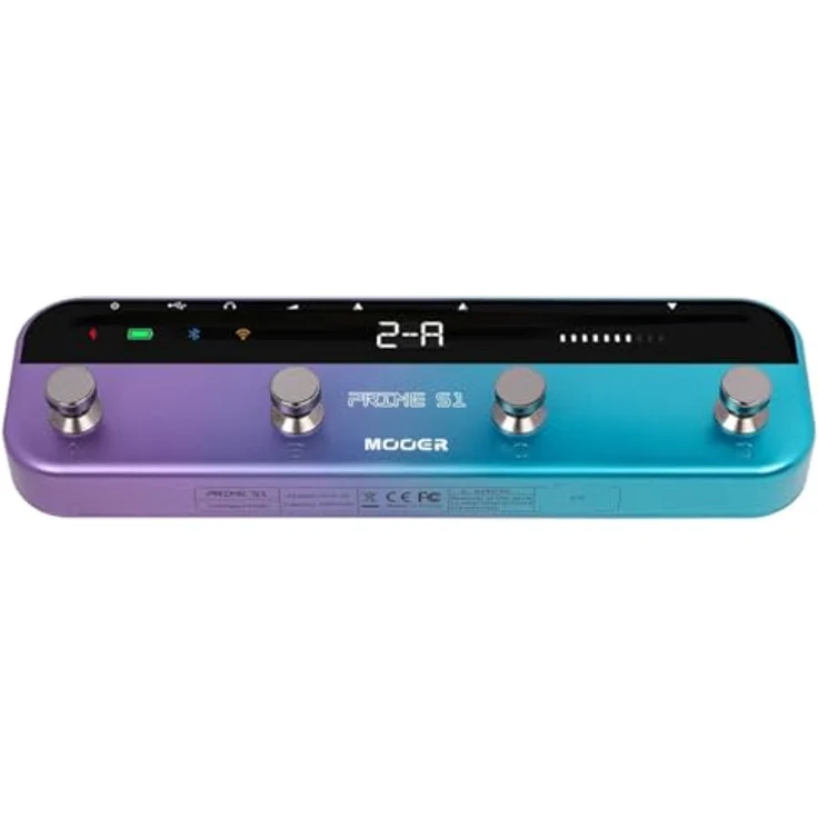 Mooer Prime S1 Multi Effects Pedal, Gitarren-Multieffekte mit 126 Effekten, 80-Sekunden Looper, Bluetooth 5.0 und wiederaufladbarem Akku – Bild 3