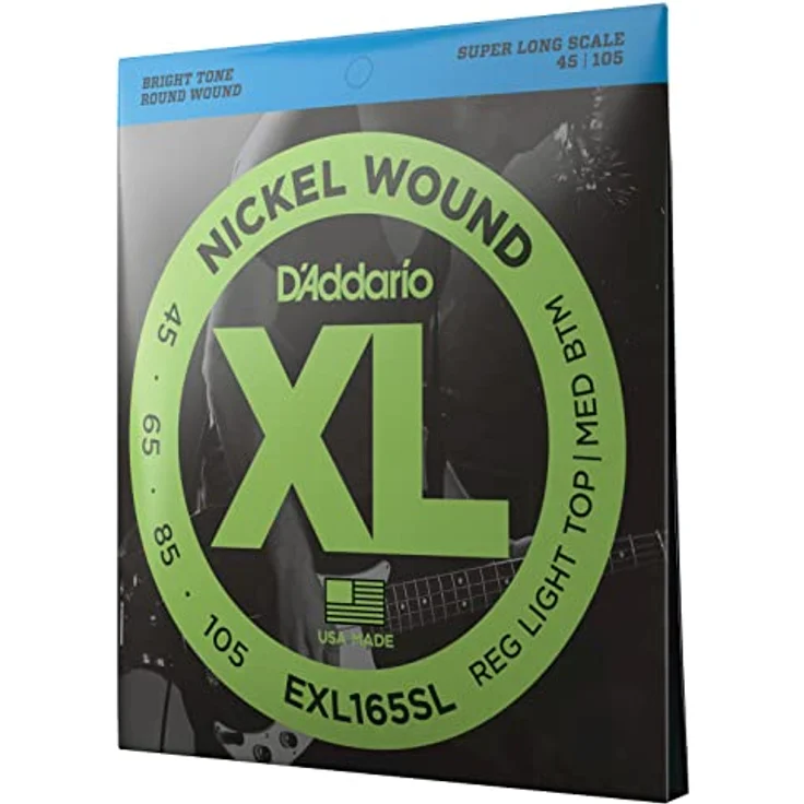 D'Addario EXL165SL, Nickelumwickelte Bassgitarrensaiten, Custom Light, 45-105, Super Long Scale, Made in USA – Bild 1