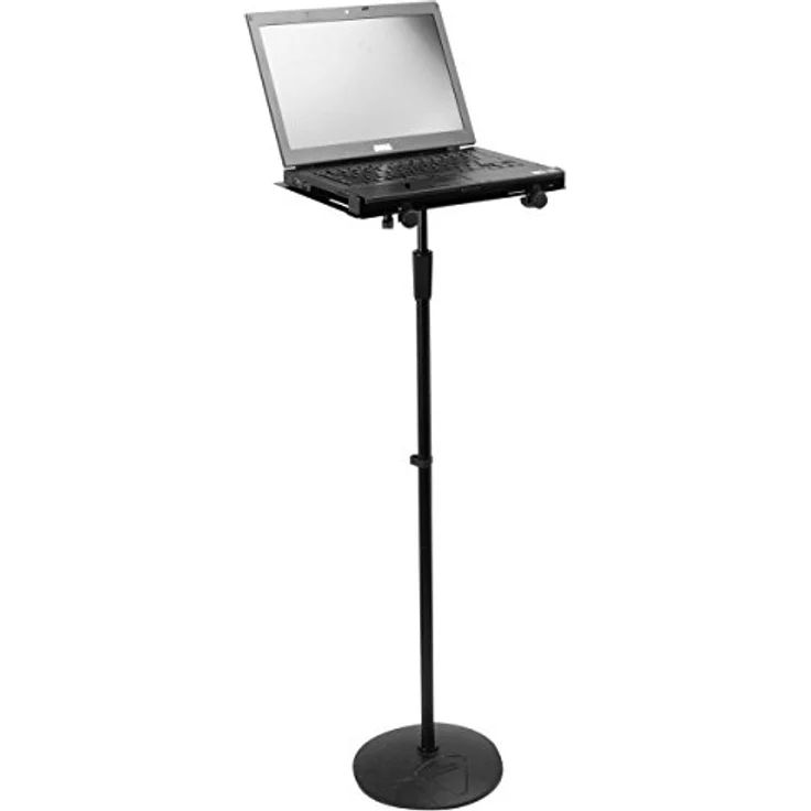 On-Stage MSA 5000, Laptop- und Tablet-Halter für Mikrofonständer, schwarz, einstellbare Breite 355-419 mm, Tragfähigkeit bis 5,4 kg – Bild 4