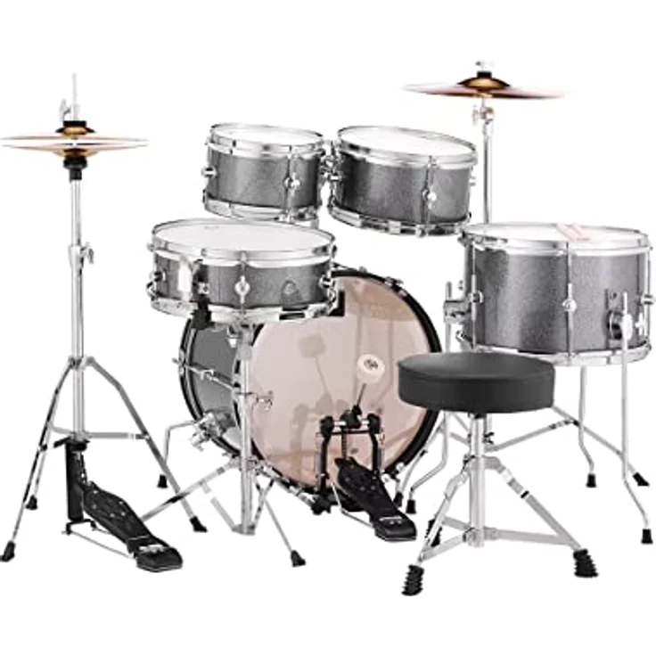 PEARL RSJ465C/C708 Realistisches akkustisches Kinderschlagzeug mit stimmbaren Holztrommeln und Höhenverstellbarem Stuhl, Grindstone Sparkle – Bild 2