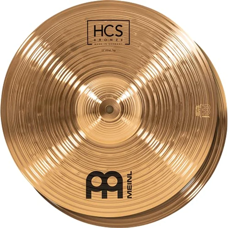 Meinl 13" HCS Bronze Hi-Hat, B8 Bronze, Traditional Finish, heller und klarer Klang, ausgewogenes Sustain, made in Germany – Bild 1