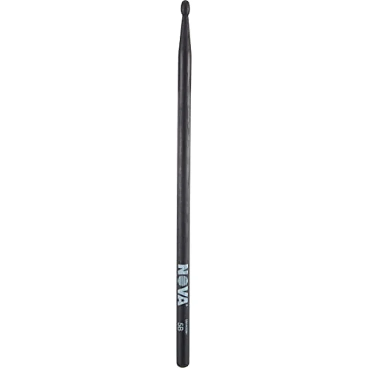 Vic Firth 5BB Hickory Nova Black Wood, Schlagzeugstöcke mit ovalem Holzkopf, 406 mm Länge, 15,1 mm Durchmesser, schwarz – Bild 2
