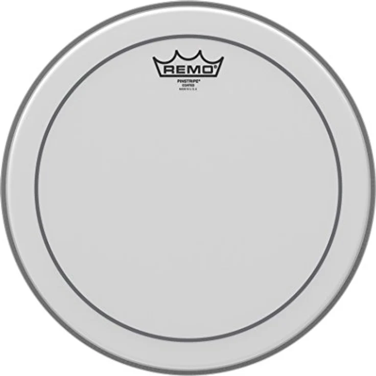Remo 13" Pinstripe Coated, doppellagiges Schlagzeugfell mit voll abgestimmtem Klangspectrum, weiß aufgerauht – Bild 2