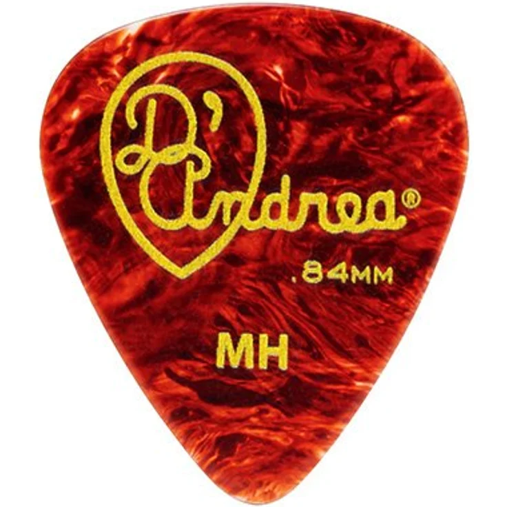dAndrea Celluloid Pick Set 0,84mm, Shell Plektren, 12 Stück, traditioneller Shell-Stil, hergestellt in den USA – Bild 2