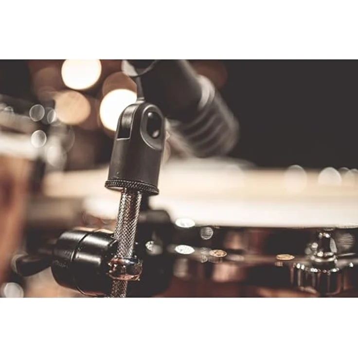 Meinl Percussion Microphone Clamp Set, Halterung für Mikrofon für Beckenständer, Stahl schwarz, 3 Mikrofonklemmen, 3 Mikrofonstangen, platzsparend und vielseitig montierbar – Bild 4