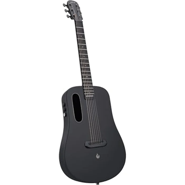 LAVA ME Air Tragbare Kohlefaser-Elektroakustische Gitarre, ultradünn und leicht mit Waben-Bionic, magnetischem Tonabnehmer und Onboard-Effekten, schwarz – Bild 1