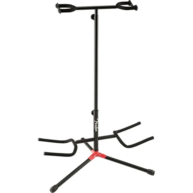 Fender Adjustable Cradle Stand 2-Gtr, Gitarrenständer für zwei Instrumente mit höhenverstellbarer Halsgabel, stabile Metallkonstruktion, schwarz – Bild 1
