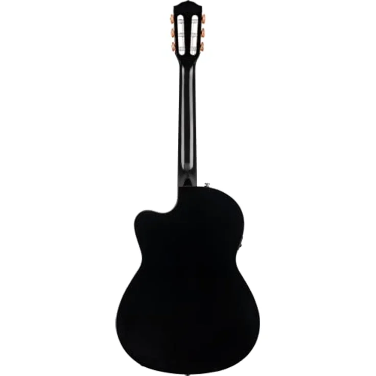 Fender CN-140SCE Thinline Black, Konzertgitarre mit massiver Zederdecke, Cutaway und Fishman Elektronik, schwarz hochglanz – Bild 3