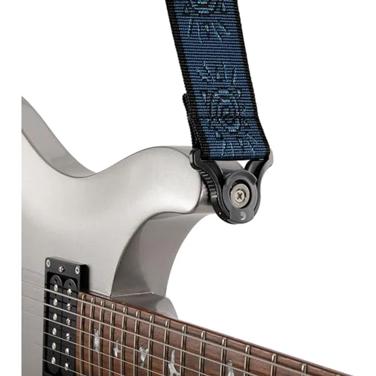 Daddario 50BALPW04 Vintage Planet Waves Gitarrengurt, Auto Lock System, verstellbar von 89 cm bis 151 cm, Blau – Bild 4