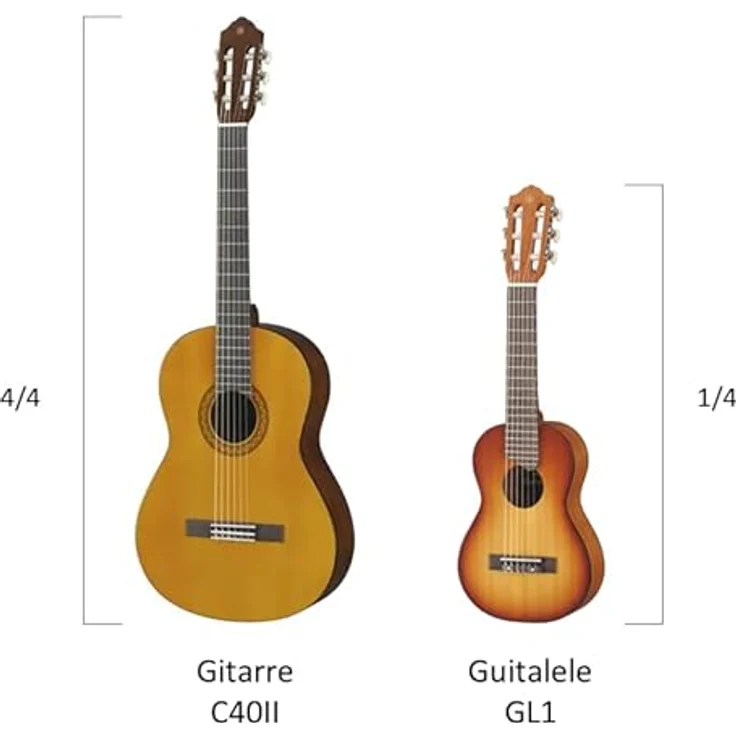 Yamaha GL1 Tobacco Brown Sunburst, Gitarlele mit 6 Saiten, Fichtendecke und Sonokeling Griffbrett, inkl. Gig Bag – Bild 2