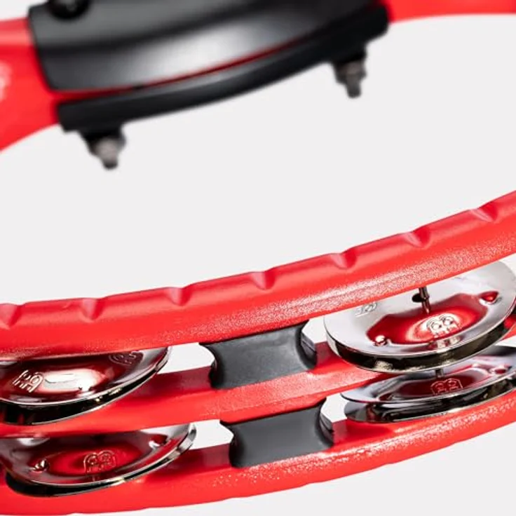 Meinl TMT2R Drummer Tambourine, montierbare Version mit ABS-Kunststoff Rahmen und 14 Paar Stahlschellen, rot – Bild 11