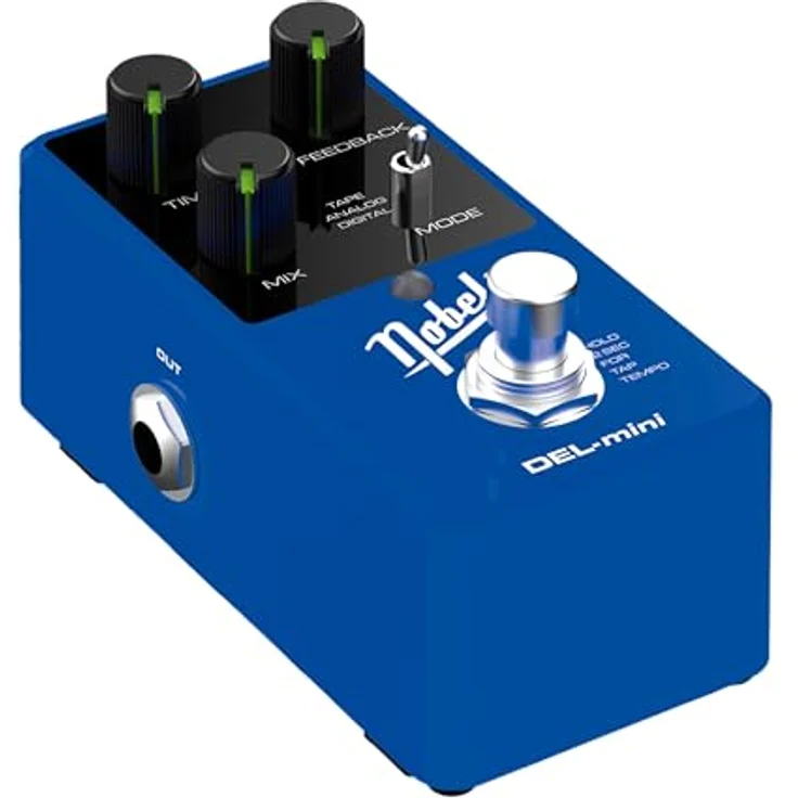 Nobels DEL-mini Delay, Effektpedal für E-Gitarre mit Tape, Analog und Digital Modus, kompakt, Tap Tempo, Mono/Stereo – Bild 2