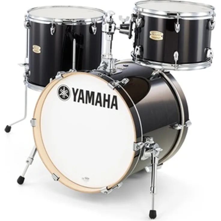 Yamaha Stage Custom Bop Kit RB, Kesselsatz aus 6-lagigem Birkenholz in Raven Black, 18"x15" Bass Drum, Y.E.S.S. Tomaufhängungssystem