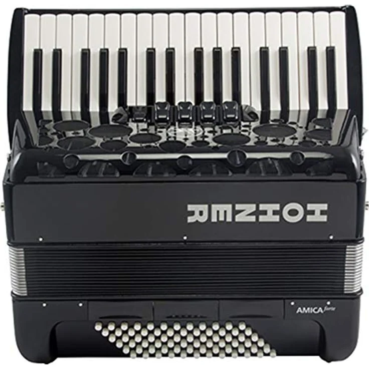 Hohner Amica Forte III 72 BK Silent, Piano-Akkordeon mit 72 Bässen, 34 Tasten, 3 Chören, schwarz – Bild 5