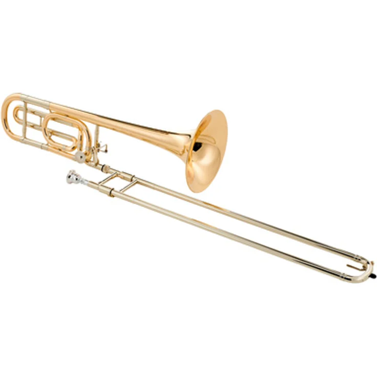 B&S 3085B-L Bb/F- Tenorposaune, Challenger Serie mit Quartventil, Goldmessing Schallbecher, Bohrung 13,89mm, Neusilber-Außenzug, Klarlack lackiert, inkl. Mundstück und Leichtkoffer