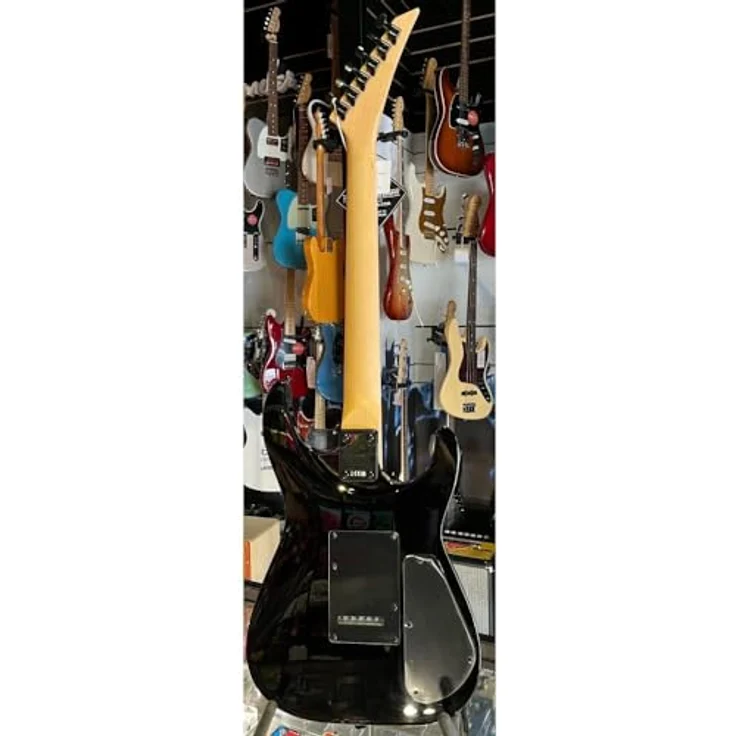 Jackson JS22-L Dinky BLK, Linkshänder E-Gitarre mit Linde Korpus, Ahorn Hals, 24 Jumbo Bünde und 2x Humbucker, schwarz – Bild 8