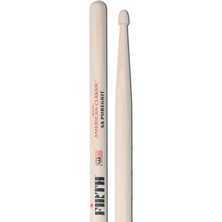 Vic Firth 5APG Pure Grit, Drumsticks aus Hickory mit tränenförmigem Kopf, ideal für schwitzige Hände und Rock, Länge 406mm, Durchmesser 14,4mm – Bild 4
