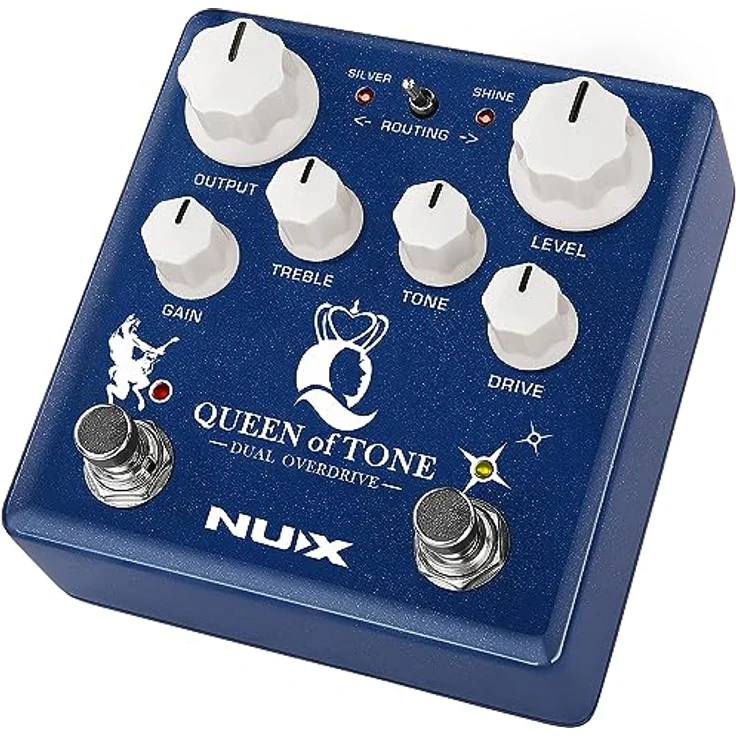 Nux Queen of Tone Overdrive, Effektpedal für E-Gitarre mit True/Buffered Bypass und 6 Reglern – Bild 6