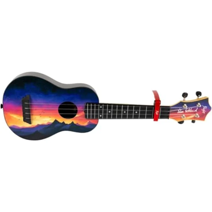 Flight FC-RD Ukulele Capo, roter Kapodaster aus Aluminium mit Federmechanik für einfache Einhandbedienung – Bild 4