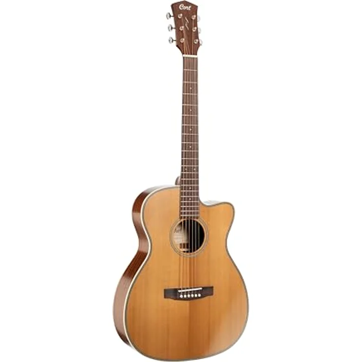Cort Essence OC 4 Natural, Westerngitarre mit massiver torrifizierter Sitka-Fichtendecke, Mahagoni Korpus und Fishman Presys VT System, Natur – Bild 1