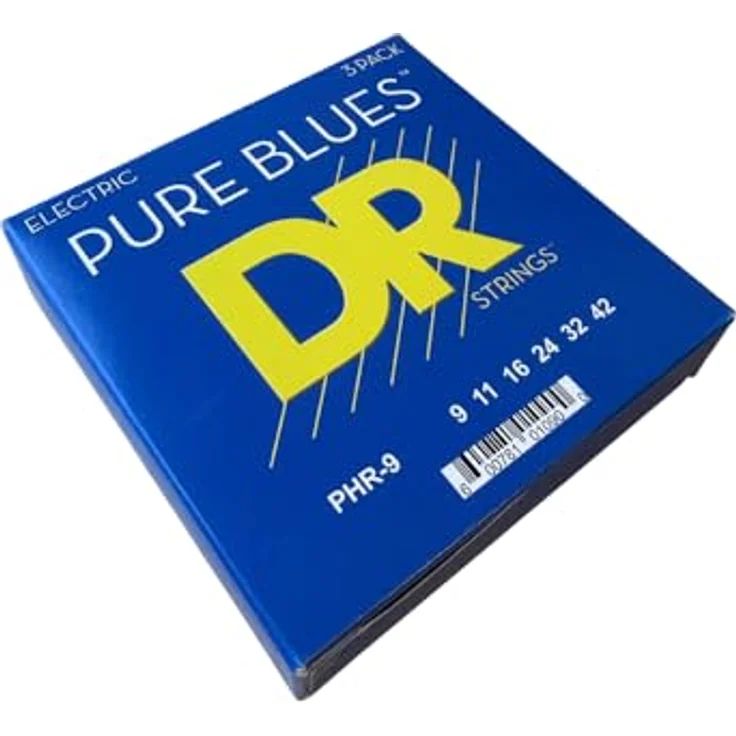 DR Strings Pure Blues PHR-9-3PK, E-Gitarre Saiten Light 9-42, 3er Set, Vintage-Ton mit Pure-Nickel-Umwicklung – Bild 2