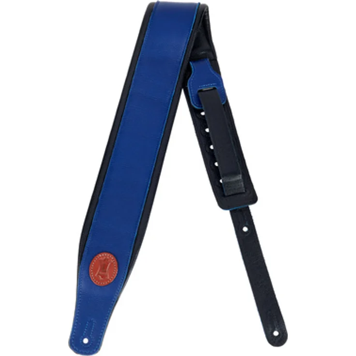 Levys Padded Garment Leather Strap MSS2-BLU, Gitarrengurt aus Bekleidungsleder, blau, verstellbar von 94 cm bis 130 cm, 3 Zoll breit – Bild 1