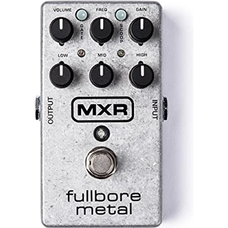 MXR M116 Fullbore Metal, Distortion Effekt-Pedal mit EQ-Steuerung, Bass, Mid und Treble Regler, 9V Betrieb – Bild 1