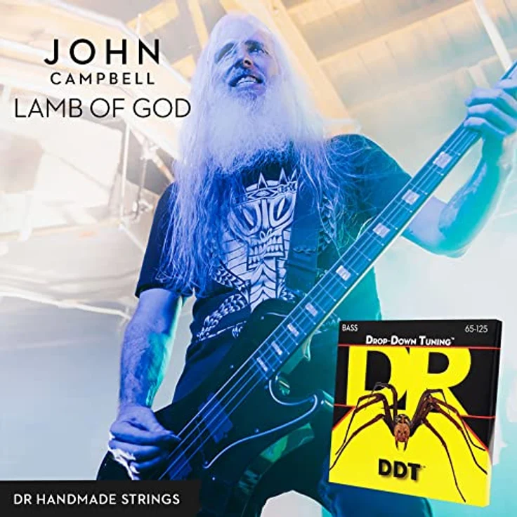 DR Strings DDT5-45, E-Bass Saiten Medium 45-125 für 5-Saiter Drop Tuning, handgefertigt in den USA – Bild 5