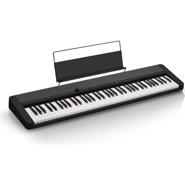 Casio Casiotone CT-S1-76BK, Piano-Keyboard mit 76 anschlagdynamischen Tasten, 61 Sounds, schwarz