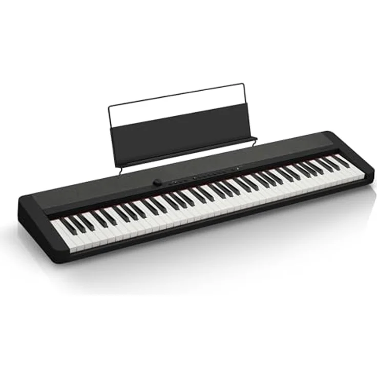 Casio Casiotone CT-S1-76BK, Piano-Keyboard mit 76 anschlagdynamischen Tasten, 61 Sounds, schwarz – Bild 1