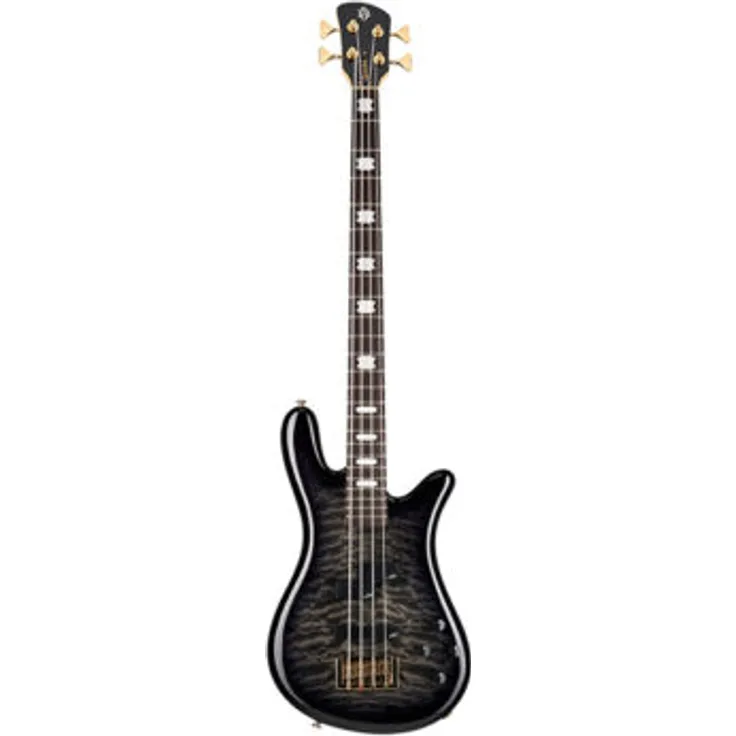 Spector Icon NS-2 Bolt-On E-Bass, 4-Saiter, Black Stain Gloss, Korpus aus Erle, Wölkchenahorn-Decke, Aguilar DCB Tonabnehmer