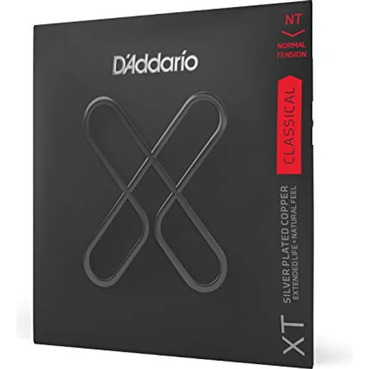 Daddario XTC45 Normal, Saitensatz für Konzertgitarre mit Classical Silver Plated Copper, Normal Tension, Made in USA