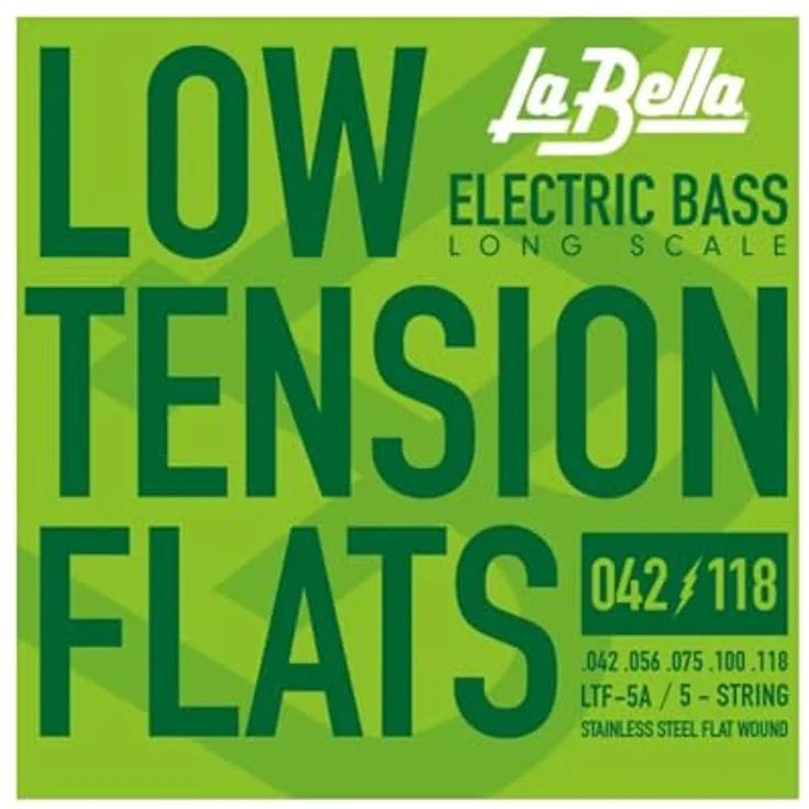 La Bella LTF-5A Low T. Flex Flat, Gitarrensaiten, hergestellt in den USA, gute Qualität