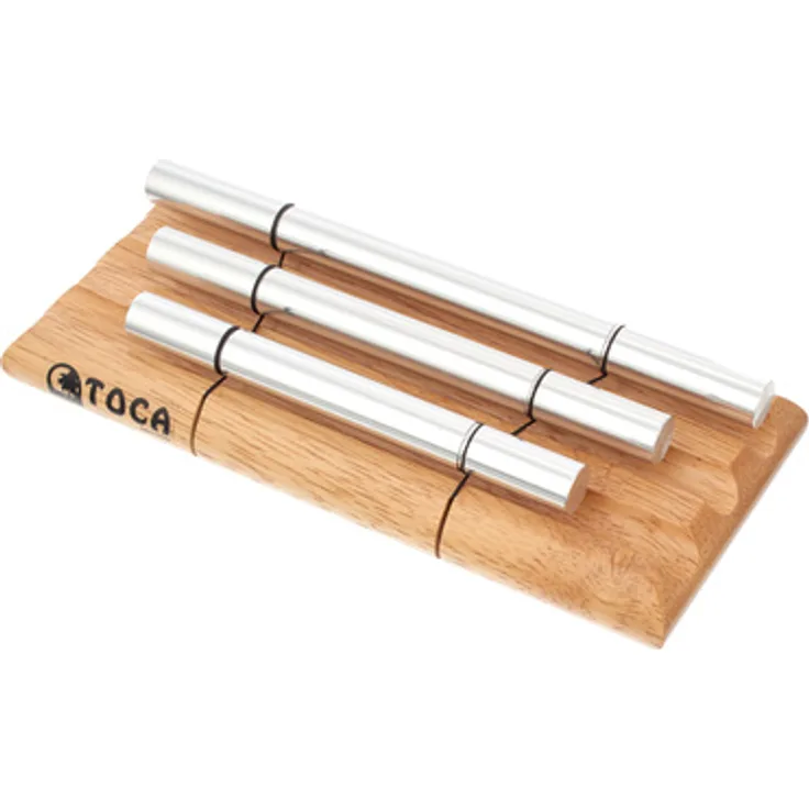 Toca T-Tone 3 Tone Chimes, Aluminium Chimes mit Klangkörper aus Siam Oak, tonal abgestimmt, inkl. Holzschlegel