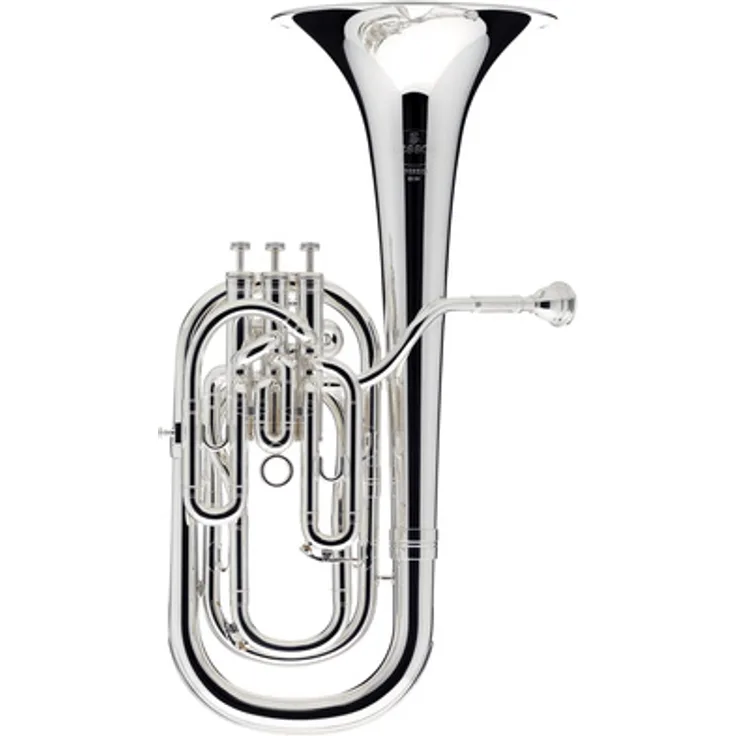 Besson BE955-2 Bb-Baritone Horn, Sovereign Modell mit 13,80 mm Bohrung, versilbert, inkl. Koffer und Zubehör