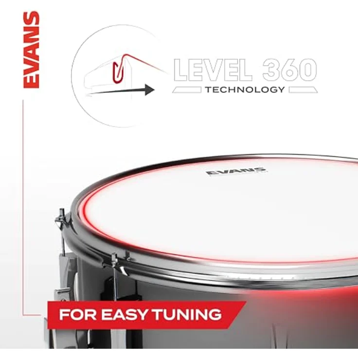 Evans 08" G2 Coated Tom, zweilagiges Schlagzeugfell in Weiß mit kontrolliertem Sustain, ideal für Live und Studio – Bild 7