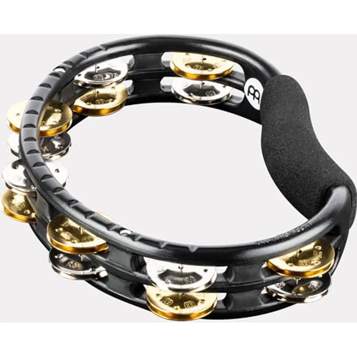 Meinl TMT1M-BK Recording Tambourine, doppelreihig mit 14 Paar Stahl- und Messingschellen, ABS-Kunststoffrahmen, schwarz, gepolsterter Griff – Bild 11