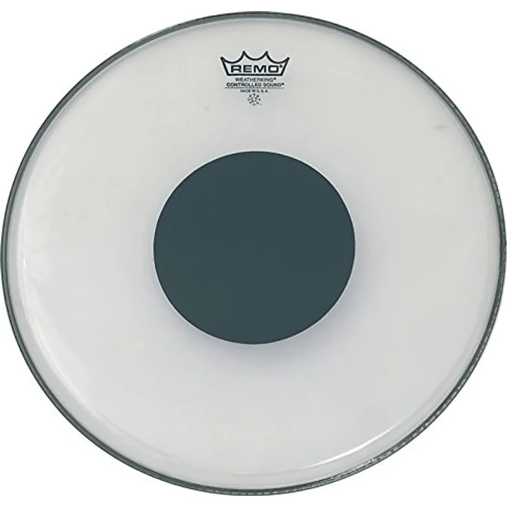 Remo Controlled Sound Clear CS-0313-10, Tom-Fell mit klaren Tönen und Black Dot für präzise Klangkontrolle
