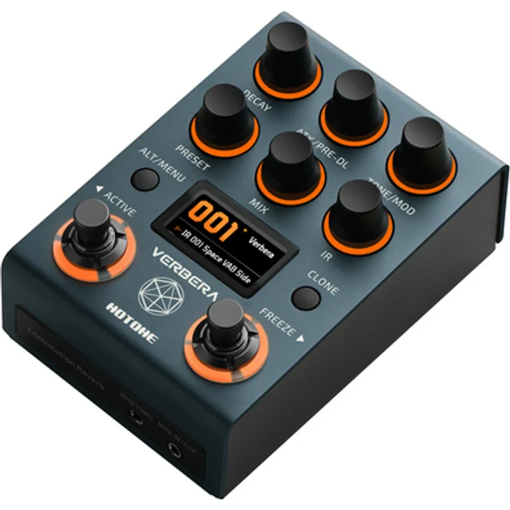 Hotone NC-200 Verbera, Convolution Reverb Effektpedal für E-Gitarre, Stereo, 120 Impulsantworten, bis zu 20 Sekunden Hallzeit
