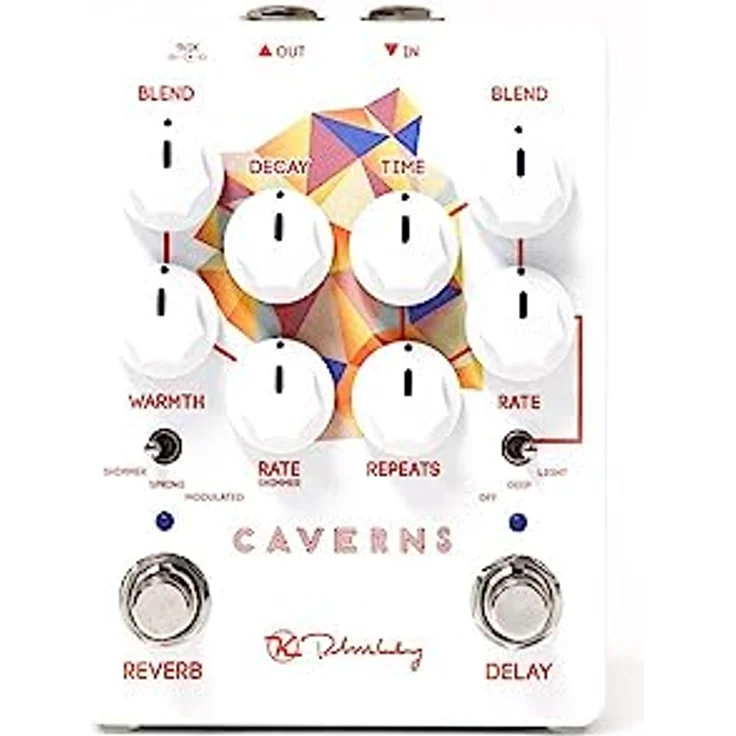 Keeley Caverns Delay Reverb V2, Delay/Reverb Effekt Pedal mit 3 Reverb Modi und 3 Delay Zeit Modulations Modi, Made in USA – Bild 1