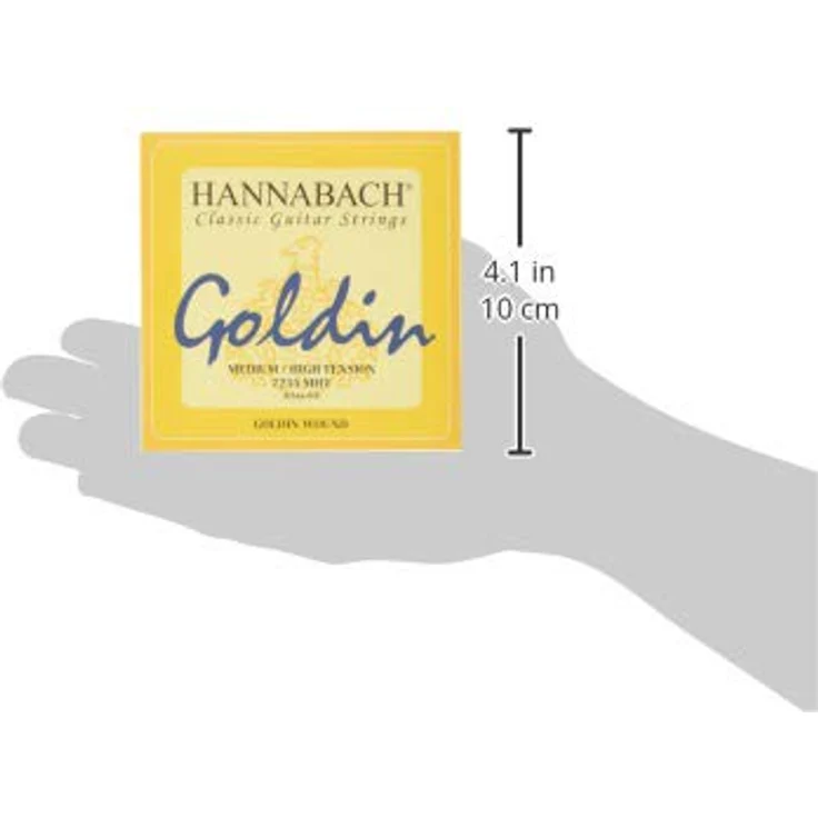 Hannabach Klassikgitarrensaiten Serie 725 Medium/High Tension Goldin - A5 - 7255MHT, Premiumqualität mit besonderer Goldin-Legierung für intensiven Klang, Made in Germany – Bild 3